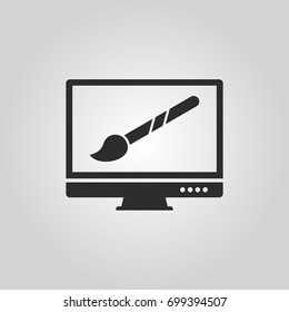 Monitor with brush sign