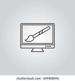 Monitor with brush sign