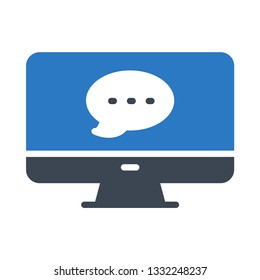 monitor bubble glyph double color