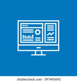 Icono de línea de gráficos empresariales.