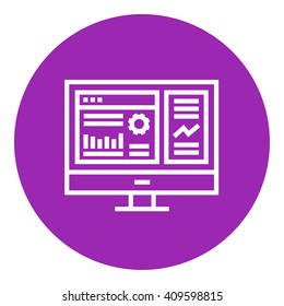 Icono de línea de gráficos empresariales.