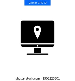 Monitor Business Icon Vector Best Simple Premium