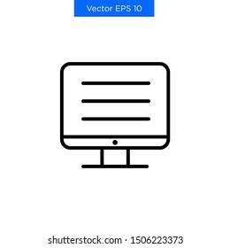 Monitor Business Icon Vector Best Simple Premium