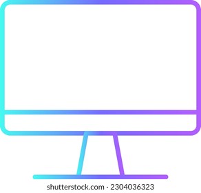 Monitor Business and office icon with blue duotone style. screen, computer, display, pc, digital, device, lcd. Vector illustration