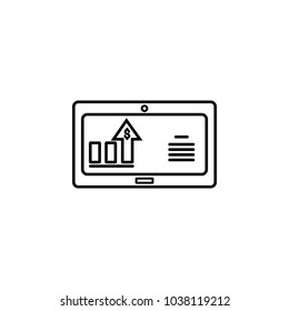 monitor chart dollar icon.Element of popular finance icon. Premium quality graphic design. Signs, symbols collection icon for websites, web design, on white background