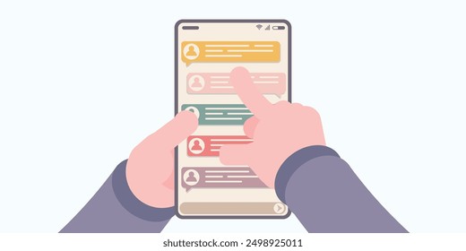 Monitor the chat group by hand scrolling up