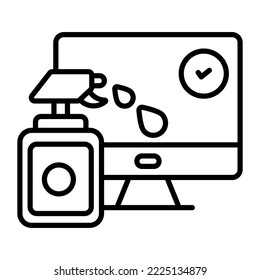 Monitor cleaning Modern concepts design, Premium quality vector illustration concept. Vector symbol.