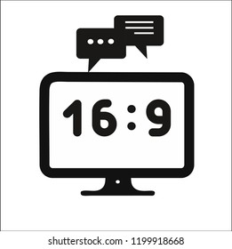 monitor closk vector icon