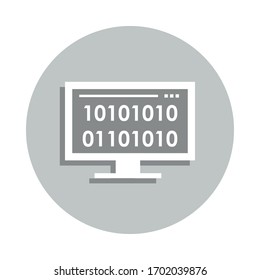 monitor, codding, website algorithm badge icon. Simple glyph, flat vector of Business icons for ui and ux, website or mobile application
