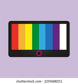 monitor color stripes. Vector illustration.