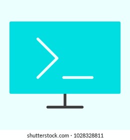 Monitor Command Icon.  96x96 for Web Graphics and Apps.  Simple Minimal Pictogram. Vector