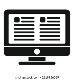 Monitor comparison icon simple vector. Scale balance. Seesaw finance