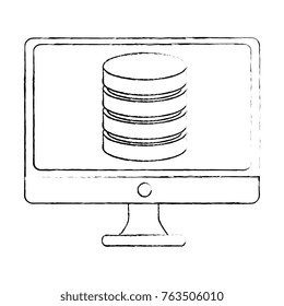 monitor computer with data disk