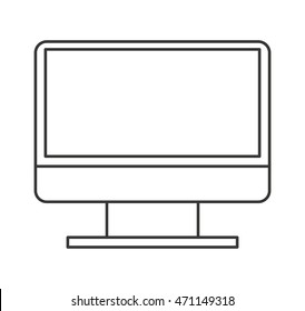 monitor computer desktop icon vector isolated design