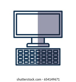 monitor computer desktop isolated icon