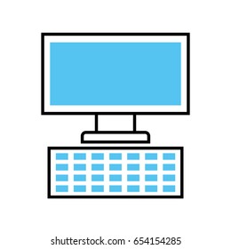 monitor computer desktop isolated icon