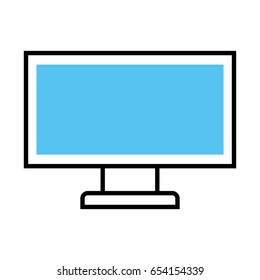monitor computer desktop isolated icon