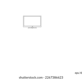 monitor computer device technology line art