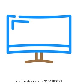 monitor computer display color icon vector. monitor computer display sign. isolated symbol illustration