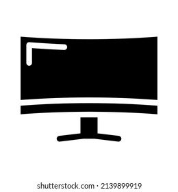 monitor computer display glyph icon vector. monitor computer display sign. isolated contour symbol black illustration