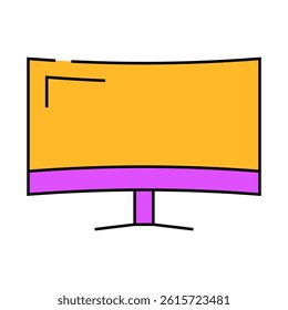 monitor computer display line icon vector. monitor computer display sign. isolated symbol illustration