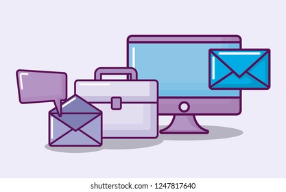 monitor computer with electronic business