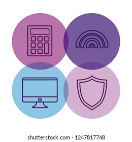 monitor computer with electronic business finance