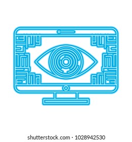 monitor computer eye security data circuit connection