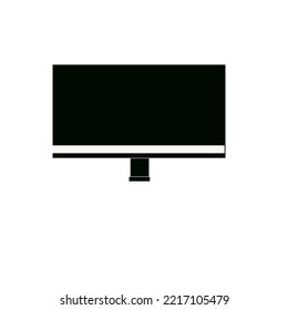 Monitor computer flat icon, symbol. Vector illustration
