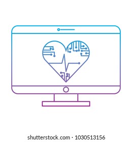 monitor computer heart monitoring circuit healthy technology