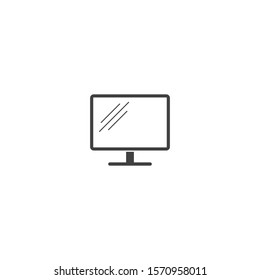 Monitor computer icon vector flat design