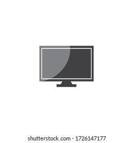 Monitor computer icon vector flat design