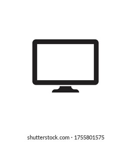 
Monitor computer icon vector flat design