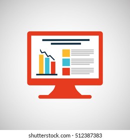 monitor computer infographic icon graphic vector illustration eps 10