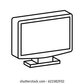 monitor computer isolated icon