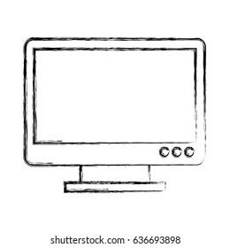 monitor computer isolated icon