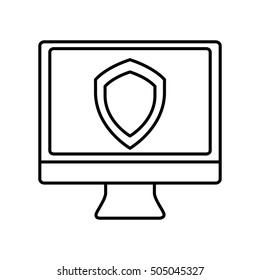 monitor computer isolated icon vector illustration design