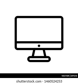 Monitor Computer Laptop icon logo vector illustration. EPS 10