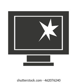 monitor computer recycle broken icon vector illustration design