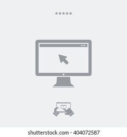 Monitor computer - single isolated flat icon