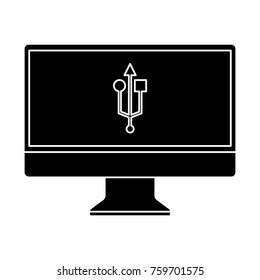 monitor computer usb app button screen