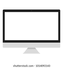 Monitor computer vector icon illustraion flat design
