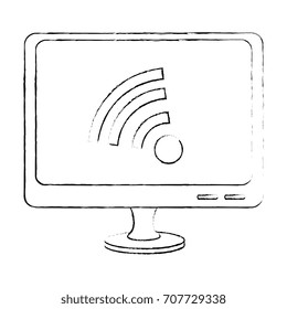 monitor computer with wifi signal