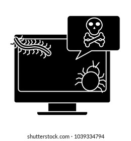 monitor computer worm bug virus alert