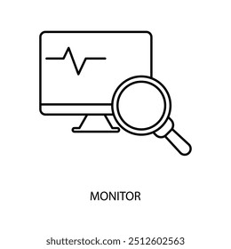 monitor concept line icon. Simple element illustration. monitor concept outline symbol design.