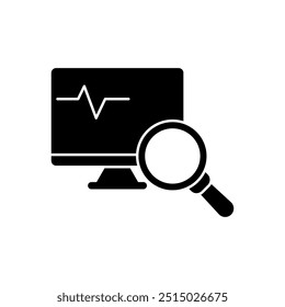 Symbol für Monitorkonzeptionszeile. Einfache Elementgrafik. Symboldesign des Monitorkonzepts für die Gliederung.