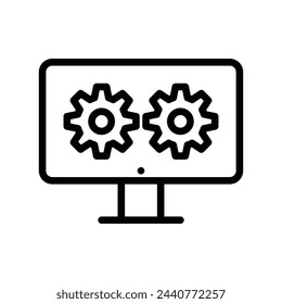 monitor configuration line icon symbol