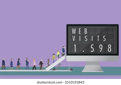 Monitorear con el recuento de visitas a la página del Web