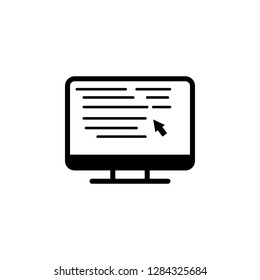 monitor, cursor icon. Element of harmful things icon for mobile concept and web apps. Detailed monitor, cursor icon can be used for web and mobile