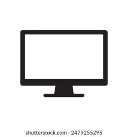 Monitor curved display black icon screen electronic computer design.